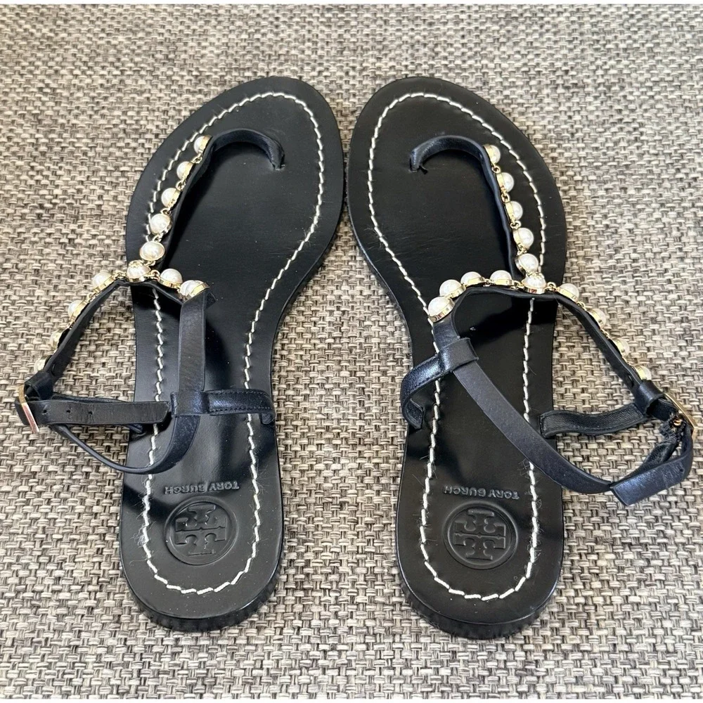 Tory Burch Emmy Pearl Thong Women Sandals- SZ 8.5